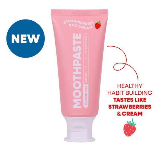 Moogoo Kids Moothpaste Strawberries & Cream 50g (Fluoride free)